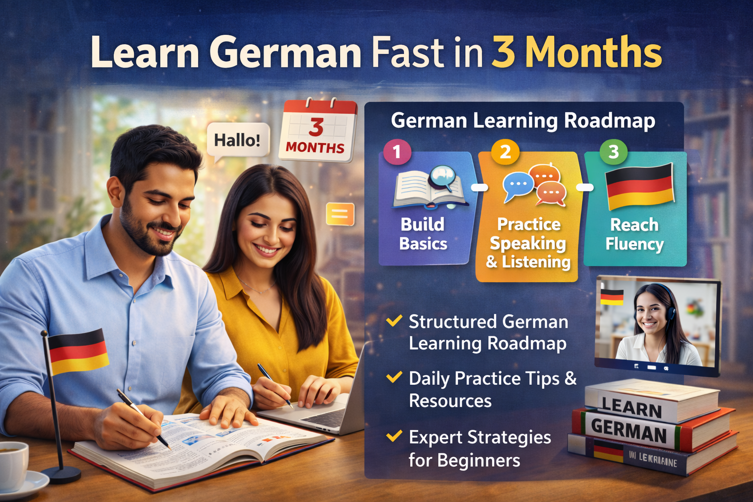How to Learn German Fast in 3 Months