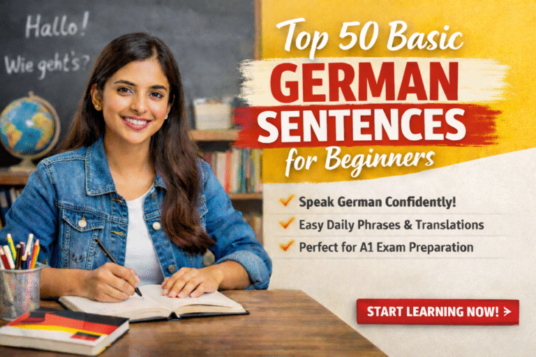 Top 50 Basic German Sentences for Beginners - Germanacharya
