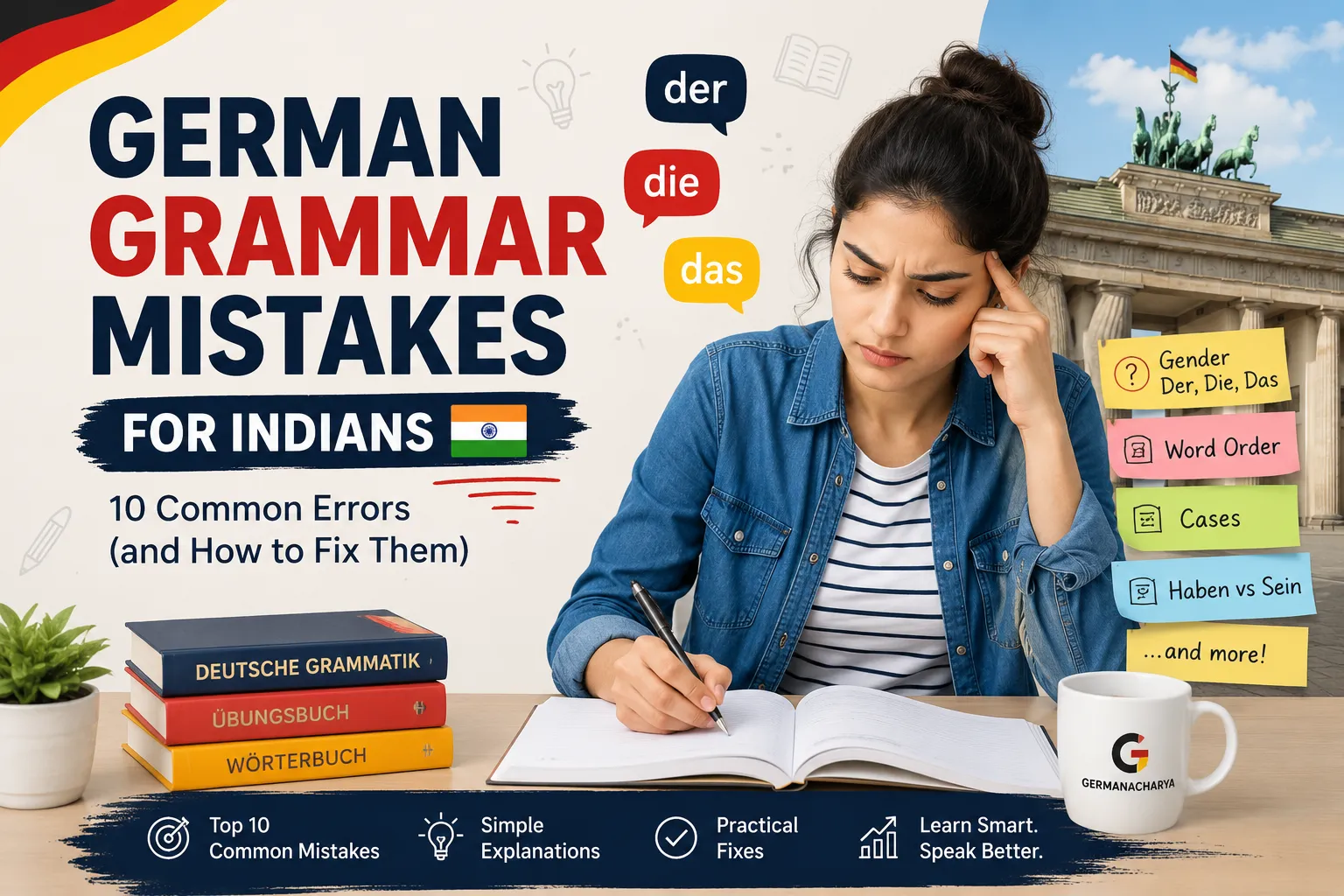 German Grammar Mistakes for Indian Learners