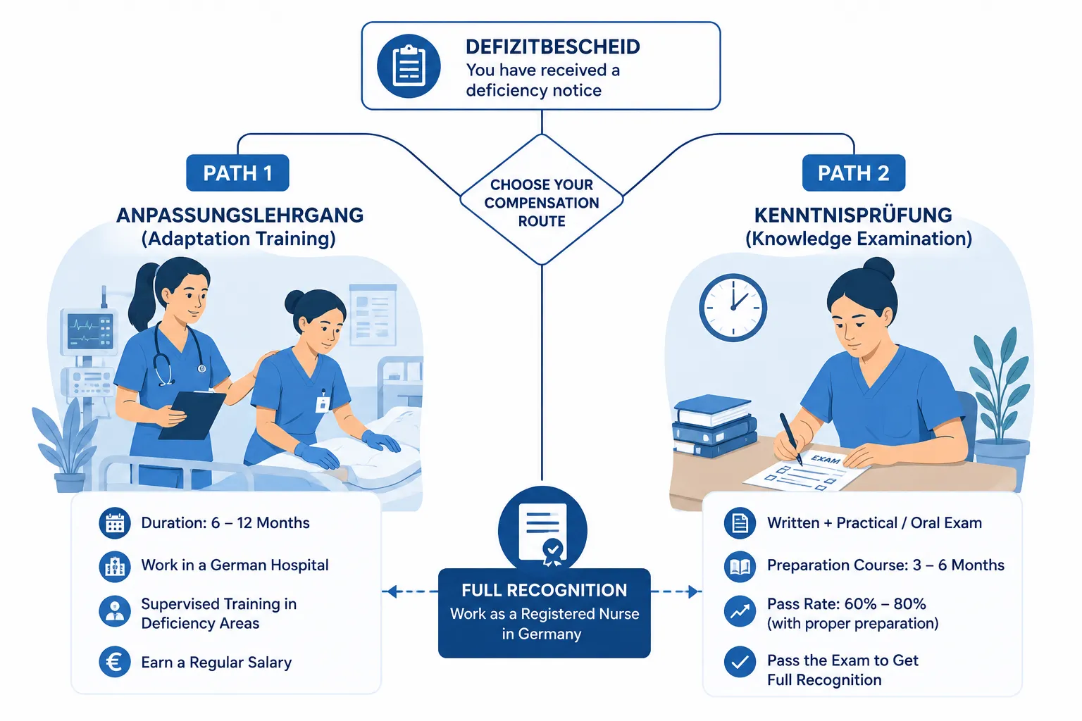 Kenntnisprüfung vs Anpassungslehrgang comparison for Indian nurses Kenntnisprüfung vs Anpassungslehrgang comparison for Indian nurses